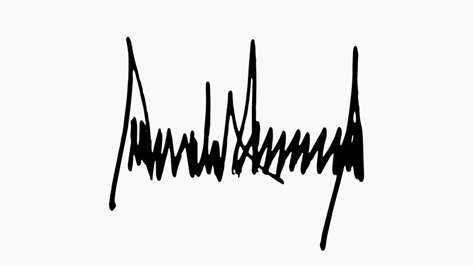 Chữ ký “như dây thép gai” nói gì về con người ông Trump? - 2
Chữ ký của Tổng thống Mỹ Donald Trump. (Ảnh: Quartz)
