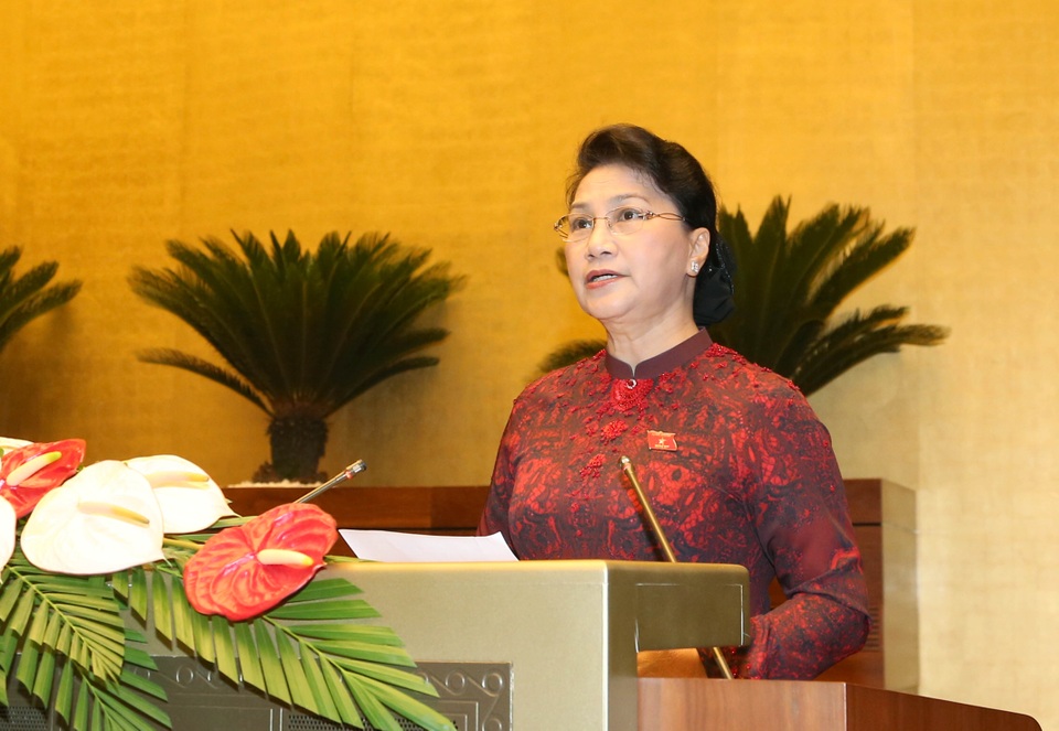 
Chủ tịch Quốc hội Nguyễn Thị Kim Ngân khai mạc kỳ họp thứ 3 của Quốc hội (Ảnh: PT)
