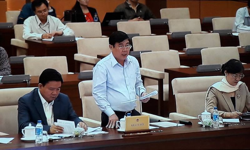 Bí thư Thăng muốn nâng gấp rưỡi tỷ lệ dư nợ vay của TPHCM - 2
Chủ tịch UBND thành phố Nguyễn Thành Phong than: Chưa thấy tinh thần phân cấp, phân quyền mạnh mẽ cho TPHCM.