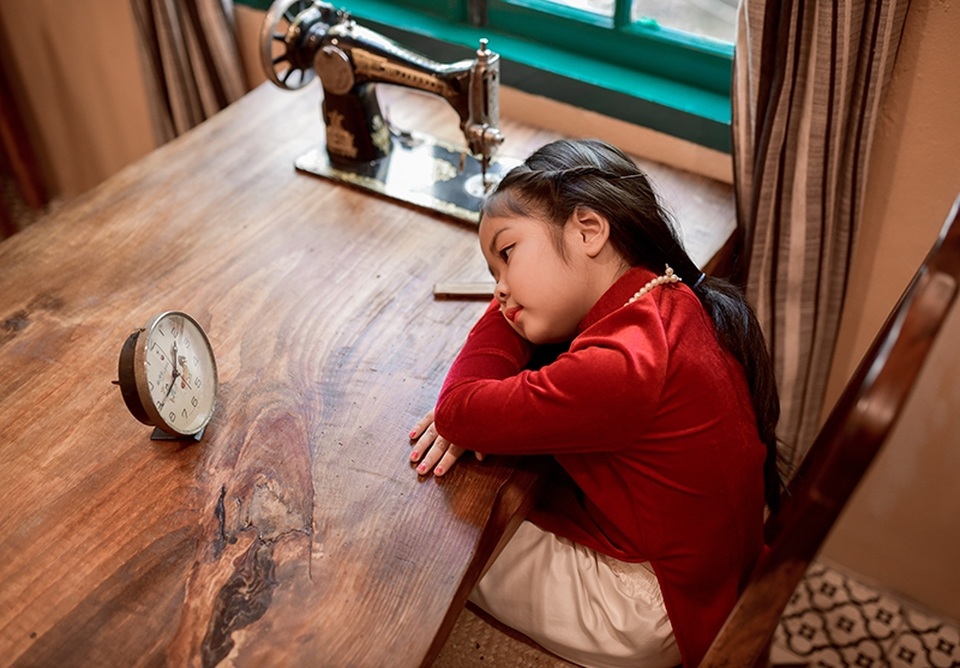 Cô bé rất thích được chụp ảnh nên ekip chụp ảnh không hề vất vả khi thực hiện bộ ảnh này.