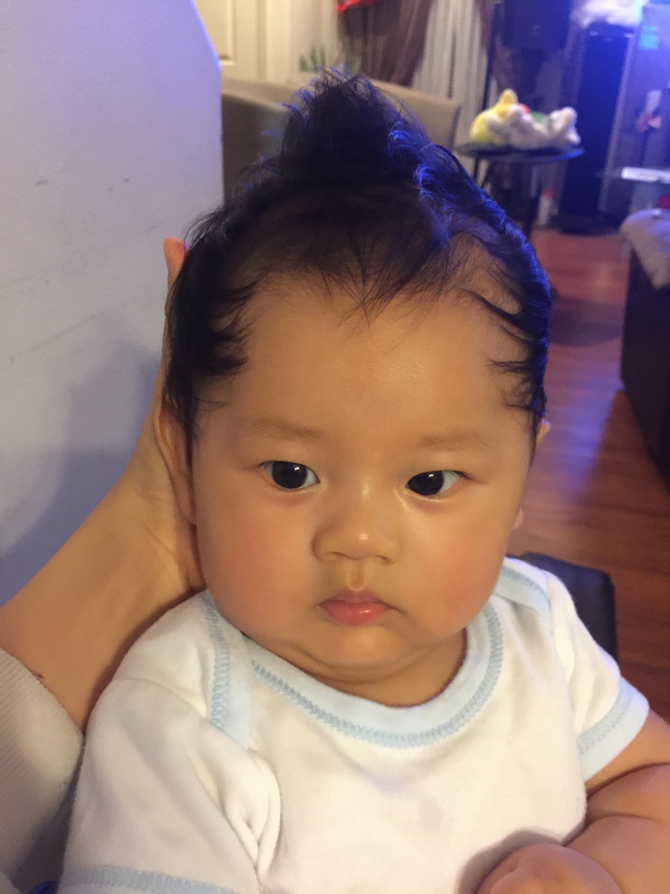 Sao "Tôi thấy hoa vàng trên cỏ xanh" khoe con trai 3 tháng tuổi ở Mỹ - 2 Chỉ mới 3 tháng tháng tuổi nhưng Eric Ngô rất kháu khỉnh và đáng yêu.