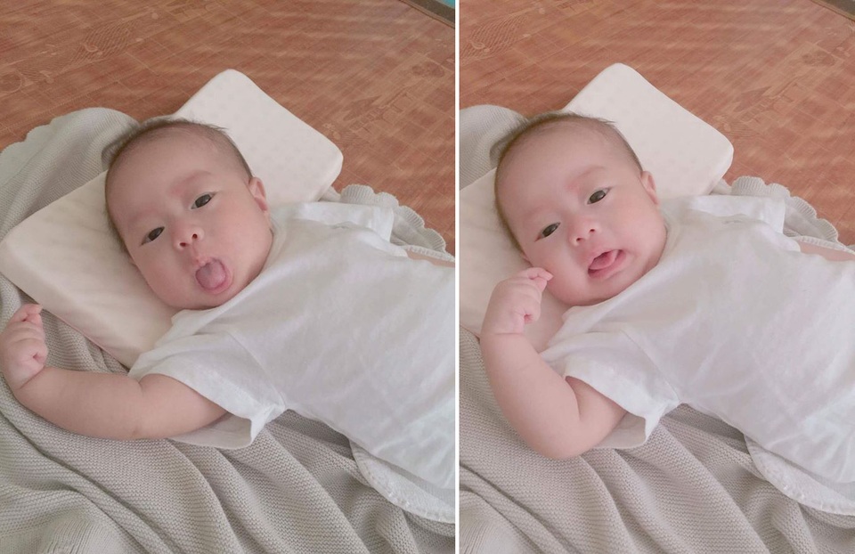 Diễn viên Nguyễn Lê Việt Anh chia sẻ ảnh biểu cảm hài hước của con trai cùng dòng trạng thái khá dí dỏm: Ngày Tết của ông em zai, hỏi ông ý thích gì để bố tặng, ông ý thái độ thế này đây bà con ợ... Ghét thế không biết!!!