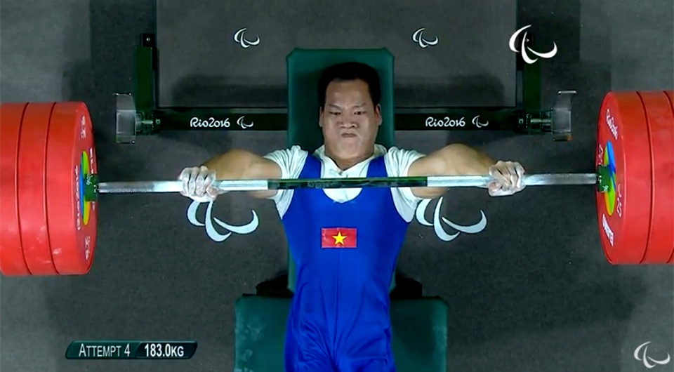 Nghị lực phi thường của "người hùng" đô cử Lê Văn Công - 3 Lê Văn Công tại Paralympic 2016.
