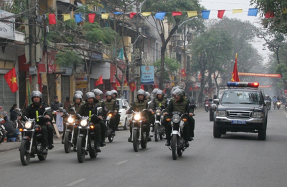 Hành hung tổ cảnh sát cơ động, một đối tượng bị bắt giữ - 1 Cảnh Sát cơ động Hải Phòng đang tuần tra kiểm soát ( Ảnh minh họa)