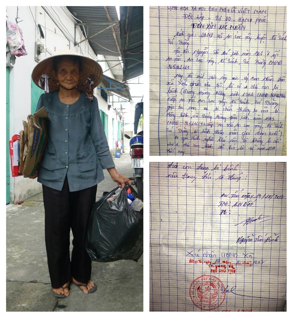 Cách đây 7 năm, cụ Nguyễn Thị Bé một mình thuê nhà trọ nuôi hai đứa con mắc bệnh hiểm nghèo