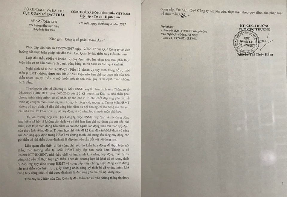 Vụ hủy thầu “khó hiểu”: Đánh giá hồ sơ dự thầu thiếu thuyết phục? - 6 Vụ hủy thầu “khó hiểu”: Đánh giá hồ sơ dự thầu thiếu thuyết phục? - 6