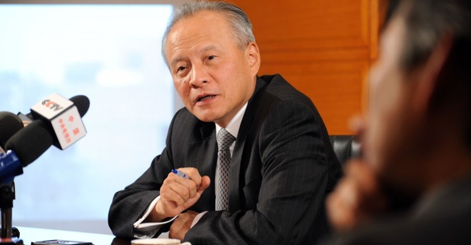 Trung Quốc lo Nhật, Hàn phát triển hạt nhân sau vụ thử tên lửa Triều Tiên - 1
Đại sứ Trung Quốc tại Mỹ Thôi Thiên Khải (Ảnh: AFP)