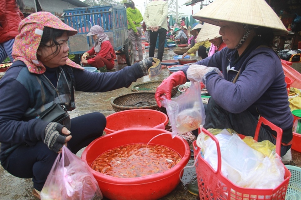 Quảng Trị: Cá chép “cháy” hàng dịp Tết ông Táo - 2 Do nhu cầu tiêu thụ nhiều trong khi nguồn cung không đủ nên cá chép có giá cao hơn