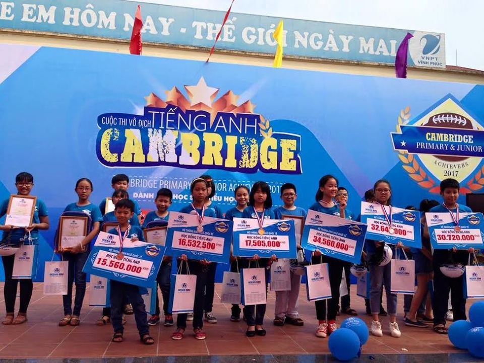 Hà Nội: Tự tin tranh tài cuộc thi Vô địch tiếng Anh - 3
Các em học sinh xuất sắc nhất của Vòng 3 tại cụm Vĩnh Yên ngày 12/11/2017.