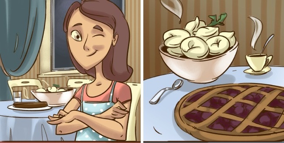 
Nàng nói: Tối nay chúng ta có... (say sưa liệt kê hàng loạt món thậm chí cả công dụng của nó)/ Chàng hiểu: Em vừa nấu ăn
