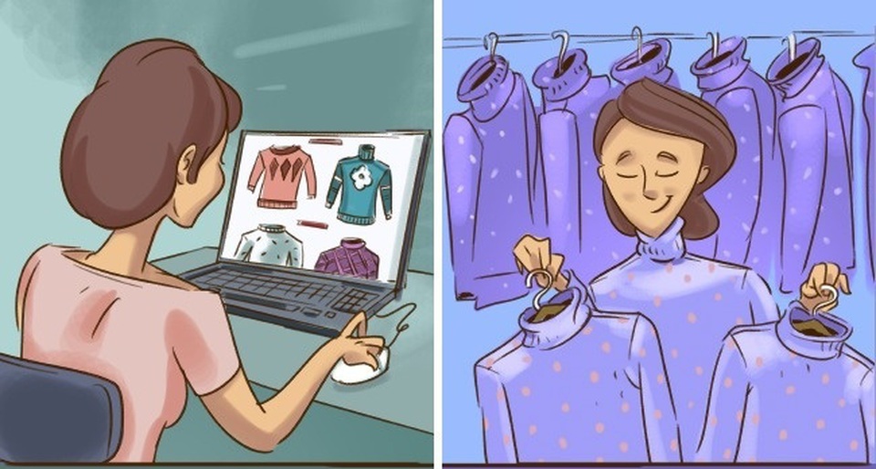 Nàng nói: Em cần một chiếc áo len mới, một chiếc áo chui đầu, một chiếc áo khoác cardigan, và áo phao cho mùa Đông/ Chàng hiểu: Em cần mua áo cho mùa Đông - rất nhiều áo.