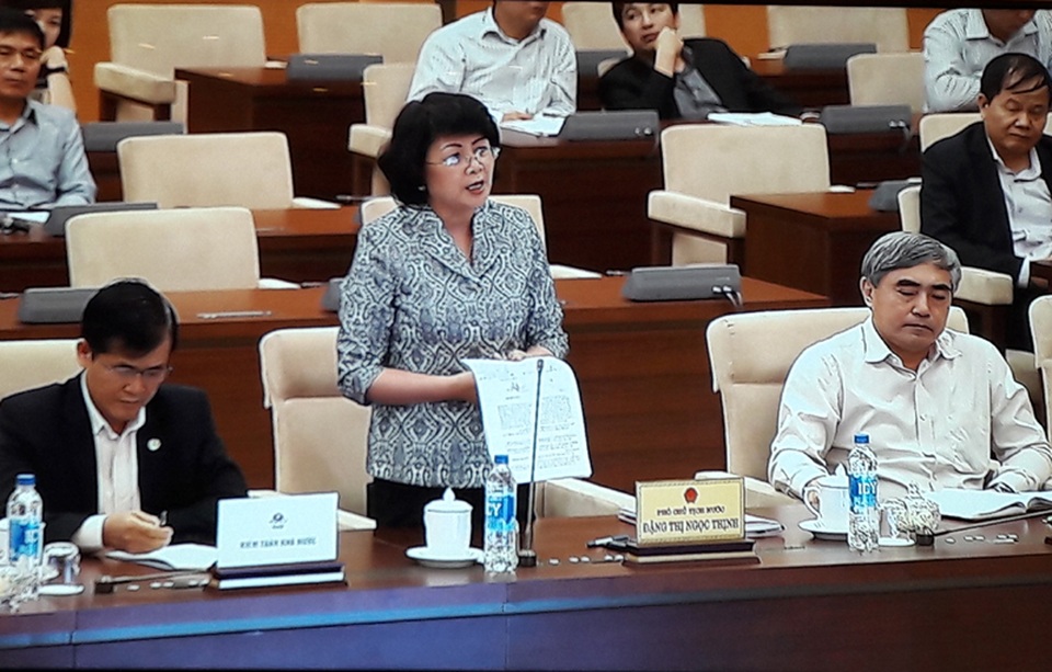 Giải quyết khiếu nại đất đai để không có những "chuyện ở Mỹ Đức" - 1 Phó Chủ tịch nước Đặng Thị Ngọc Thịnh phát biểu tại phiên họp của UB Thường vụ Quốc hội