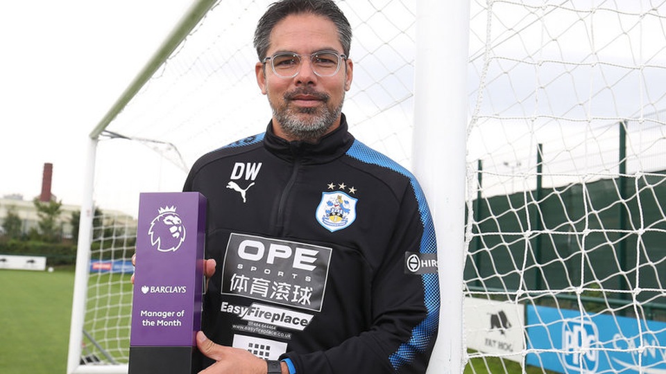 HLV David Wagner của Huddersfield nhận giải HLV xuất sắc nhất tháng 8