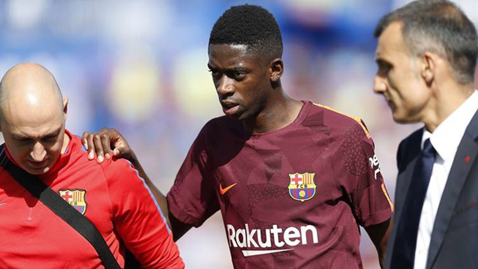 Lý do khiến “bom tấn” của Barcelona chấn thương nghiêm trọng - 1 Ousmane Dembele phải nghỉ thi đấu 4 tháng vì chấn thương