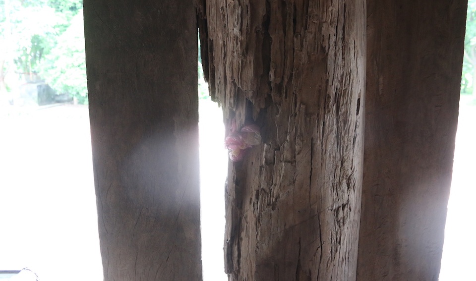 
Nhiều phần kèo cột mục nát, mối mọt.
