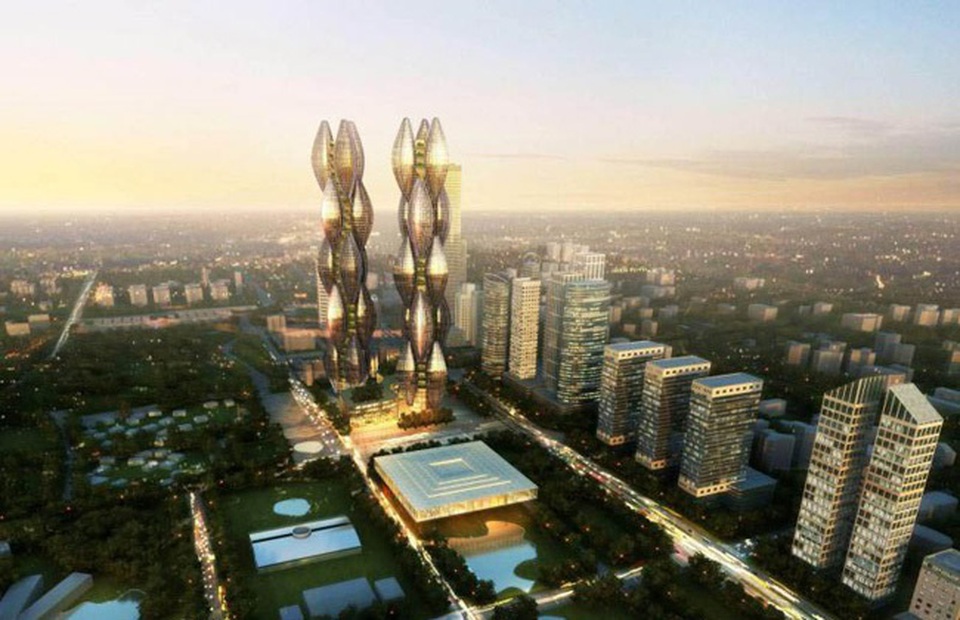 Đại gia Đặng Thành Tâm thoát lỗ nhờ bán “giấc mơ bông lúa 100 tầng” - 1 Thiết kế bông lúa của Diamond Rice Flower.