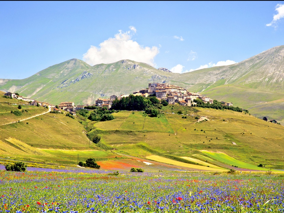 
Thị trấn nhỏ Castelluccio di Norcia nằm gần Norcia, Umbria, Italia. Thị trấn nổi tiếng với màn trình diễn hoa nở rực rỡ từ cuối tháng 5 đến đầu tháng 7.
