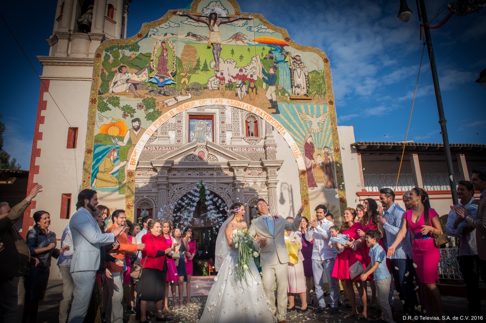 Cảnh đám cưới của Maria với Cristobal Cervantes trong Đơn giản tôi là Maria phiên bản mới. Ảnh: VTV.