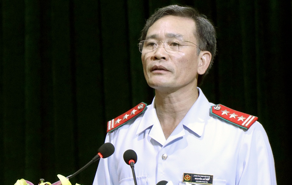 Thanh tra Hà Nội: Toàn bộ đất sân bay Miếu Môn là đất quốc phòng - 1
Ông Nguyễn An Huy - Phó Chánh Thanh tra TP Hà Nội, Trưởng đoàn thanh tra - đọc Dự thảo Kết luận thanh tra.