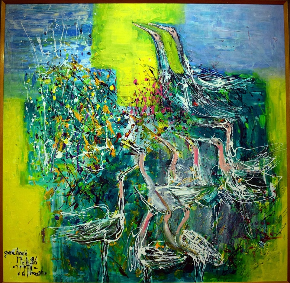 Triển lãm tranh "Hương Sắc Việt Nam" tại Romania - 5 Giai điệu Hạc Xanh.