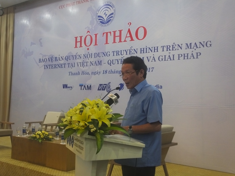 Đua nhau ăn cắp, làm giàu từ ăn cắp bản quyền truyền hình trên mạng internet - 2
Thứ trưởng Bộ Thông tin truyền thông Hoàng Vĩnh Bảo cho rằng việc các trang web ăn cắp bản quyền truyền hình ngày càng tinh vi