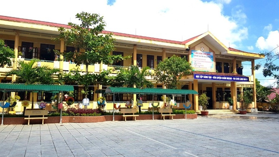 Quảng Bình: Kiểm điểm hiệu trưởng để xảy ra tình trạng lạm thu đầu năm học - 1 Trường Tiểu học số 2 Nam Lý, nơi xảy ra nhiều khoản thu trái với quy định