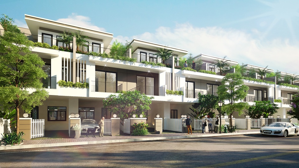 Chán chung cư, nhiều người đổ xô mua biệt thự, nhà liền kề - 2 Thiết kế của dãy nhà phố Thang Long Home - Hưng Phú.