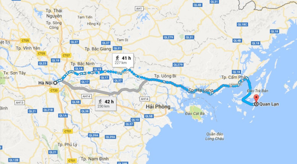 Những điều cần biết để tổ chức chuyến đi Quan Lạn vừa vui vừa rẻ - 2 Tuyến đường đi từ Hà Nội đến Quan Lạn