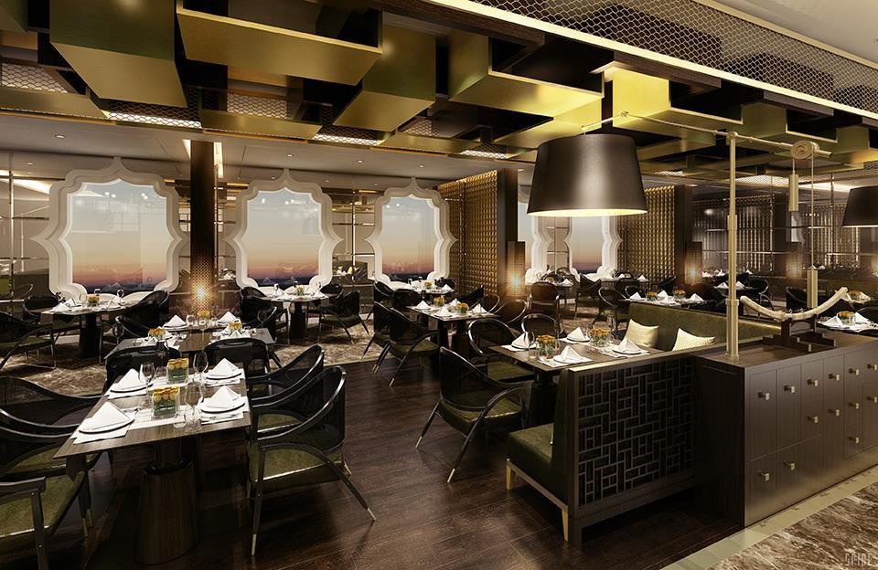 Hệ thống nội thất ở các không gian công cộng cũng được trang trí rất tỉ mỉ. Ngoài các hành lang được trải thảm, cầu thang lên xuống các tầng thiết kế theo hình cánh bướm bằng gỗ quý, “Titanic của thế kỷ 21” còn được xa xỉ hóa bởi 5000 chân nến, 158 đèn chùm pha lê và 2200 bức tranh nghệ thuật.