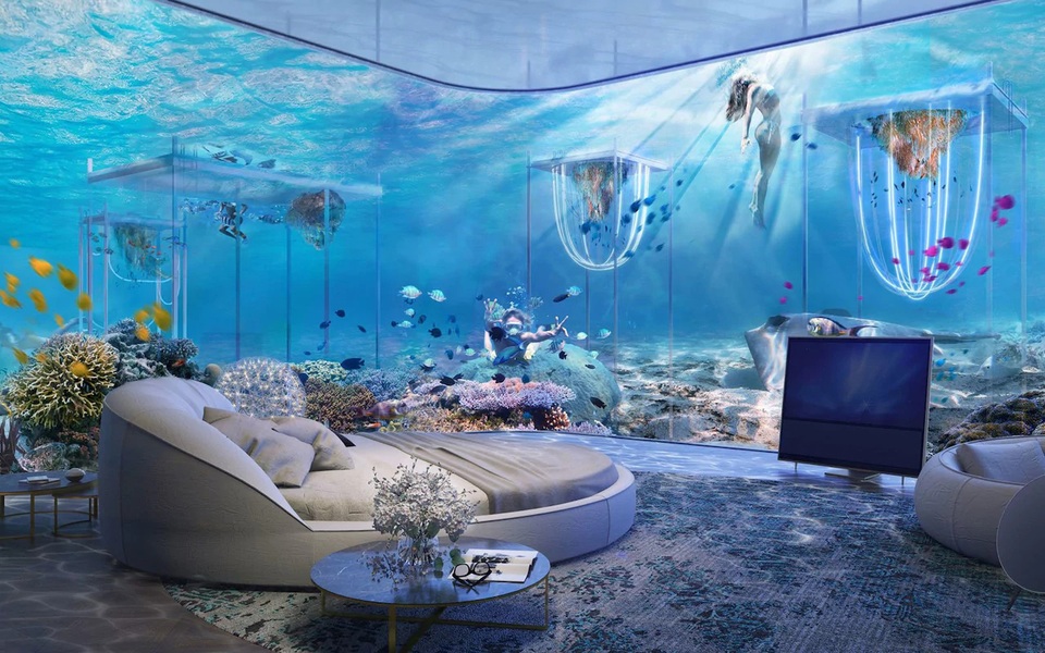 Dubai lên kế hoạch xây dựng thành phố nổi Venice của riêng mình - 6 Một trong những căn phòng thiết kế dưới nước