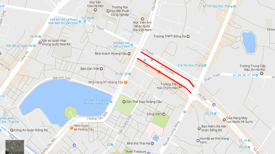 
Năm 2013, tuyến đường Ô Chợ Dừa - Hoàng Cầu (Đống Đa, Hà Nội) khánh thành. Tổng mức đầu tư cho đoạn đường dài 547 m là 810 tỷ đồng, tương đương 1,4 tỷ đồng mỗi mét.
