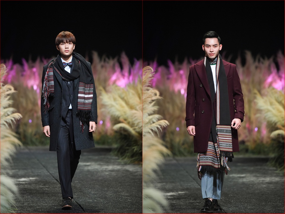 Từ trước tới nay, người ta cứ mặc định veston là bộ trang phục hoàn hảo, không cần phải sáng tạo nhưng Duy Nguyễn đã cho giới mộ đạo thời trang một cái nhìn mới. Những bộ trang phục của anh tạo dấu ấn bằng chất liệu vải thổ cẩm làng Teng (Là một ngôi làng của người H’re thuộc huyện Ba Tơ, Quảng Ngãi). Sau chuyến khảo sát khám phá những chất liệu quý, Duy Nguyễn đã mạnh dạn phối hợp thổ cẩm làng Teng trên những đòi hỏi bắt buộc của veston nam.