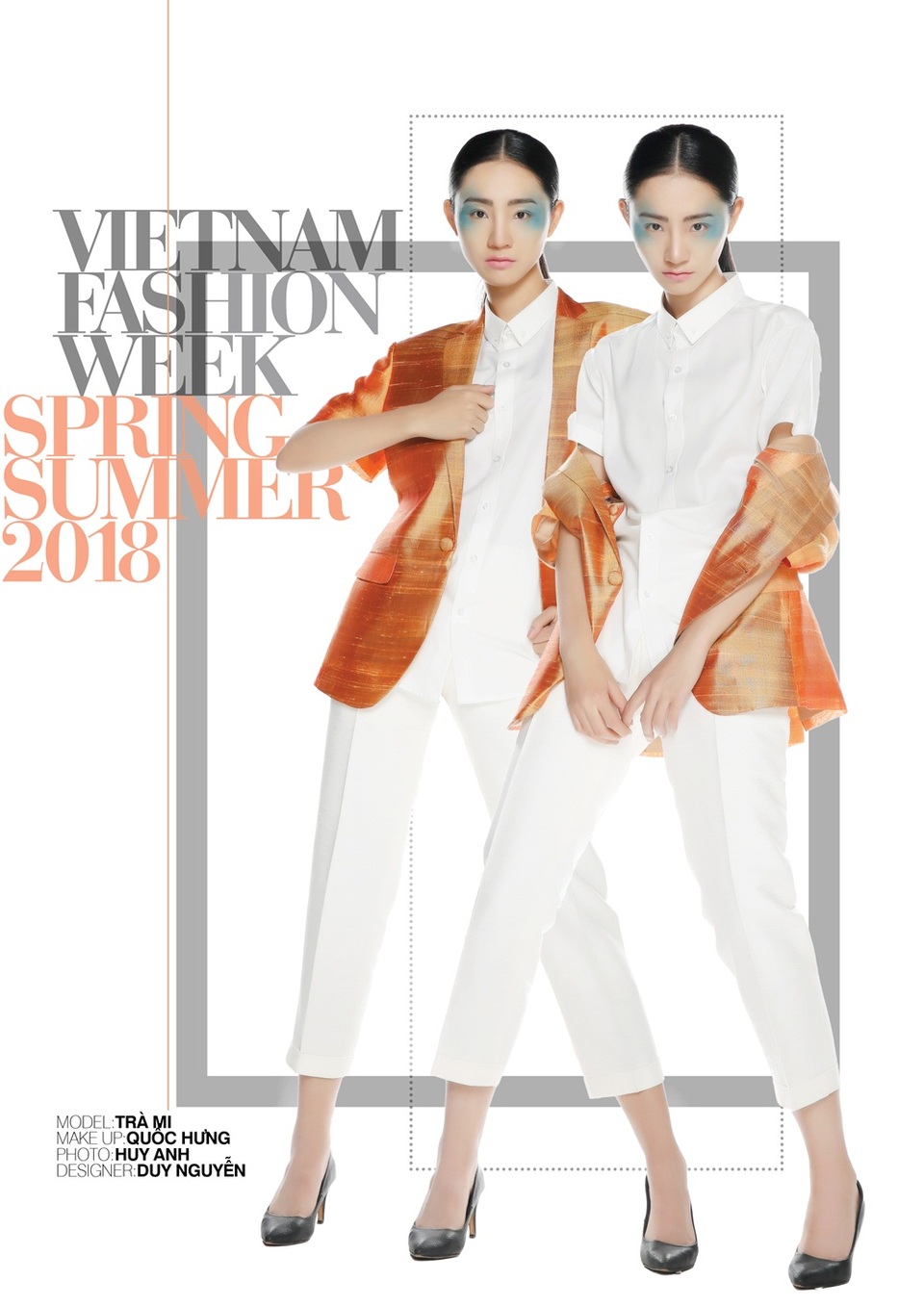 Duy Nguyễn: Sở trường là những bộ veston lịch lãm, Duy Nguyễn chọn đũi Nam Cao làm chất liệu chính. Hình ảnh của những chàng trai trong bộ veston đũi của những năm 1930 đã thôi thúc cho Duy Nguyễn tạo dựng hình ảnh những chàng trai thanh lịch của Hà thành trên chất liệu đũi truyền thống Việt Nam.