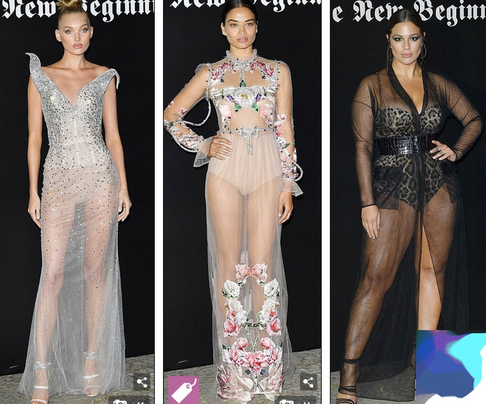 Người đẹp quyến rũ với váy xuyên thấu - 1
Elsa Hosk, Shanina Shaik và Ashley Graham không hẹn mà gặp cùng diện váy xuyên thấu táo bạo dự tiệc do tạp chí Vogue tổ chức tại Ý