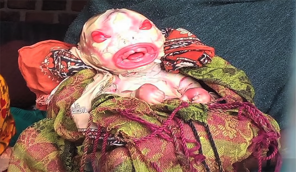 Em bé giống y người ngoài hành tinh bị mẹ từ chối cho bú - 1 Em bé giống y người ngoài hành tinh bị mẹ từ chối cho bú - 1