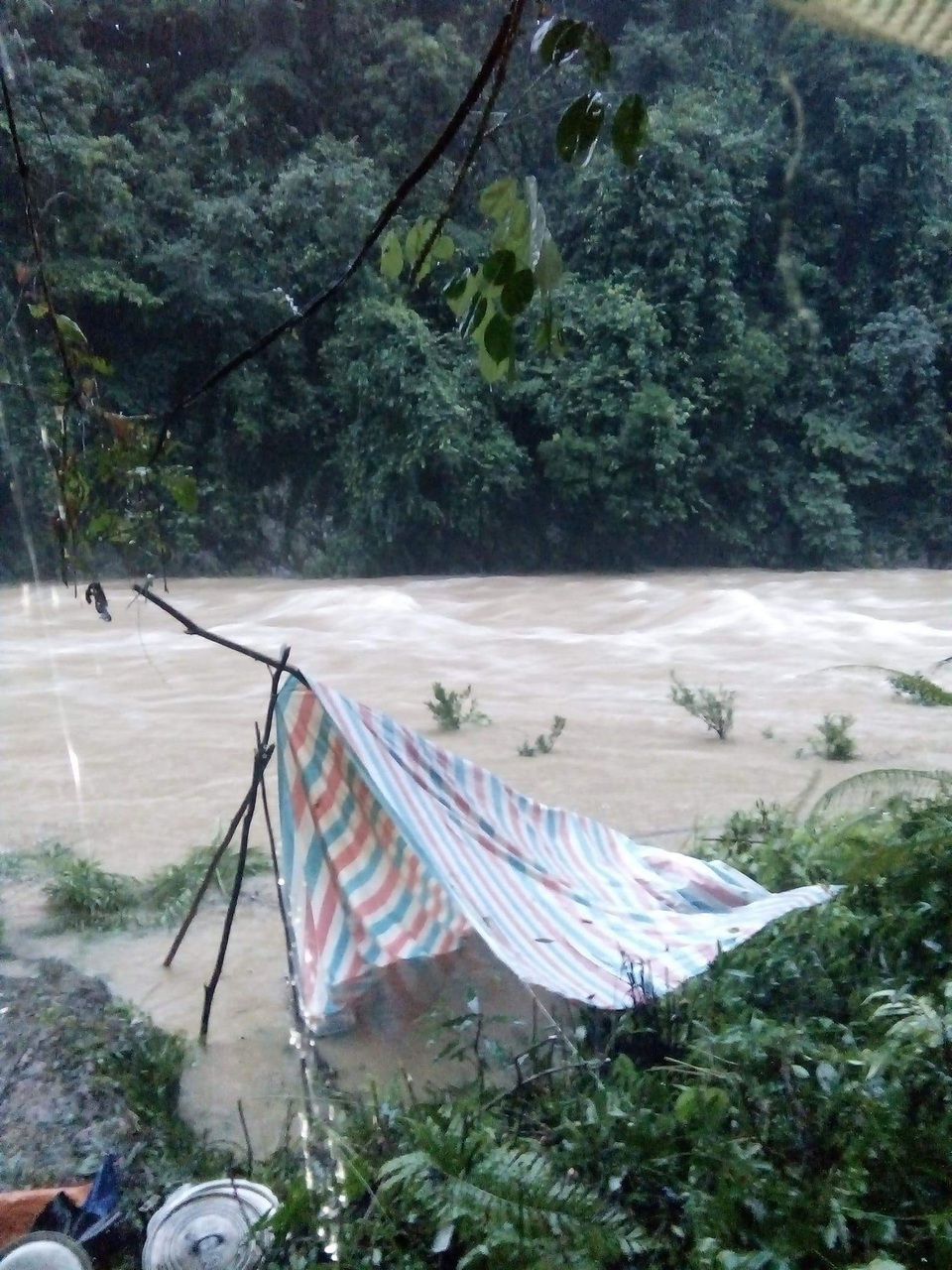 Phó Hạt trưởng khu bảo tồn thoát chết sau 10 ngày kẹt giữa rừng sâu - 2 Nhiều nơi ông Hướng đi qua trong rừng nước ngập sâu do nước lũ dâng nhanh