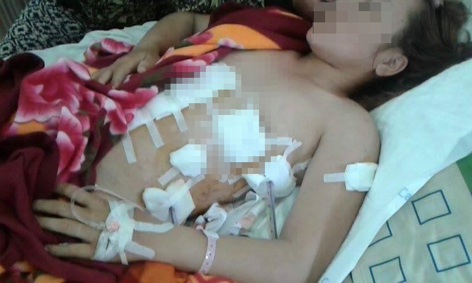 
Chị Na nghi bị tình nhân của chồng đâm gần chục nhát dao vào người (ảnh nhân vật cung cấp)
