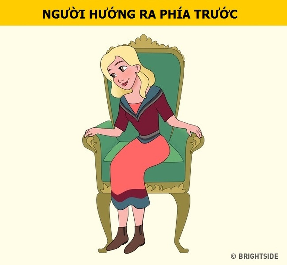 Tư thế ngồi nói lên điều gì về tính cách con người bạn - 3 Bạn là một người thích cho đi hơn là nhận lại. Sự hiếu kỳ và thích khám phá những điều mới mẻ chính là tính cách nổi bật của bạn. Trong cuộc sống, bạn thích mở rộng thêm các mối quan hệ mới. Bên cạnh đó, bạn cũng ít khi chê bai người khác mà thường đưa ra những lời động viên, lời khen khi thấy điều đó là cần thiết. Chính vì vậy, bạn rất được lòng mọi người.