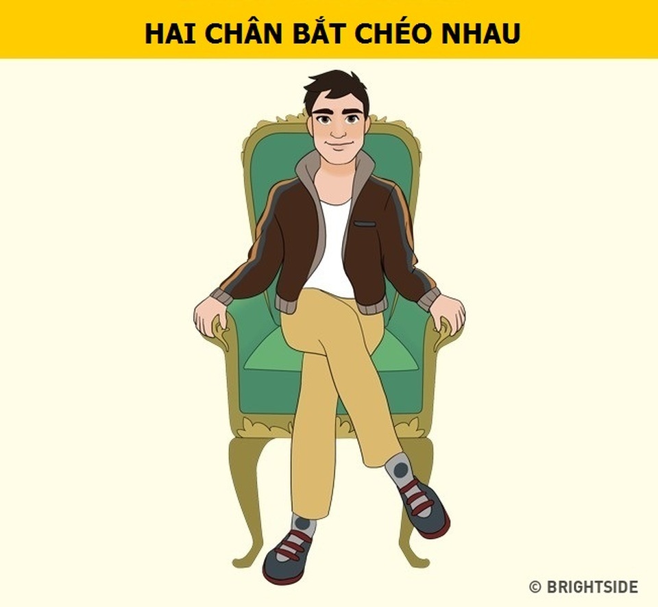 Tư thế ngồi nói lên điều gì về tính cách con người bạn - 6 Bạn là một người sống khá khép kín. Trước đám đông hoặc trong cuộc trò chuyện với người lạ, bạn thường không giữ được sự tự tin của mình. Bạn có xu hướng che giấu những cảm xúc,suy nghĩ và trong một nhóm, bạn cũng thường để các thành viên khác quyết định hộ mình. Tuy nhiên, với tính cách khiêm tốn, chân thành và nhường nhịn, mọi người luôn dành một tình cảm đặc biệt cho bạn.
