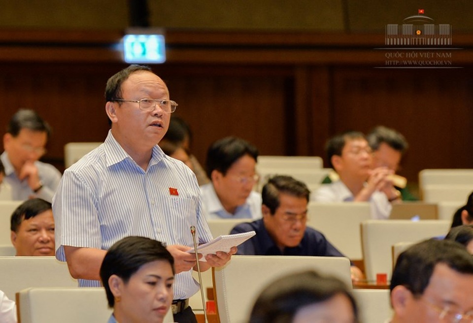 Bác đề xuất “tiếng nổ văn hóa” - 1 Đại biểu Giàng A Chu phát biểu tại buổi thảo luận (Ảnh: Quochoi.vn)