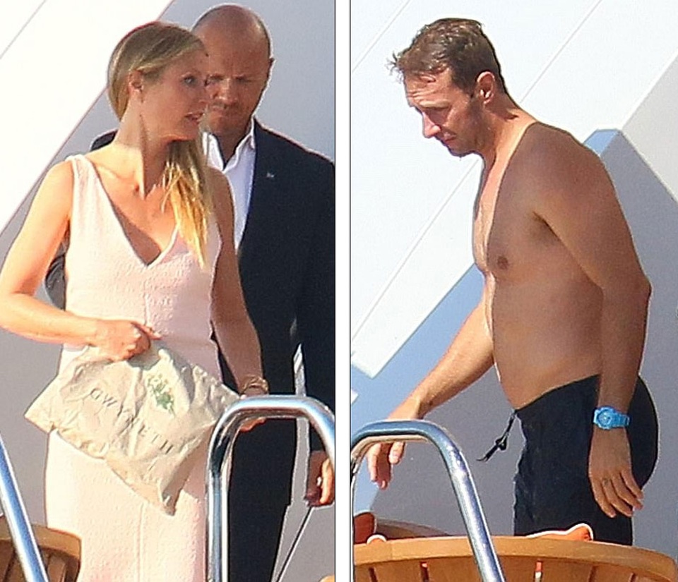 Gwyneth Paltrow vui vẻ đi nghỉ cùng chồng cũ - 1
Gwyneth Paltrow xuất hiện trên du thuyền hạng sang cùng chồng cũ, Chris Martin. Cặp đôi ly dị cách đây vài năm nhưng vẫn thỉnh thoảng đi nghỉ cùng nhau vì con cái.