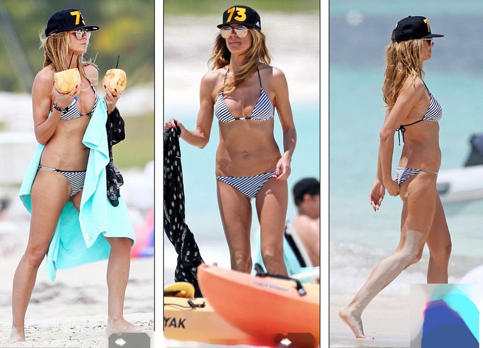 Heidi Klum: Bốn con dáng vẫn hoàn hảo - 1
Chân dài đình đám Heidi Klumbốc lửa sải bước trên bãi biển Turks And Caicos ngày 4/4 vừa qua