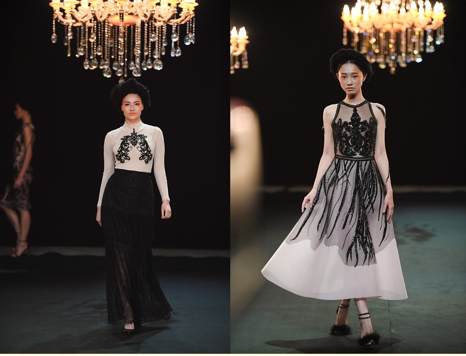 Anh đến với đêm thời trang cao cấp bằng những chiếc váy dạ hội sang trọng và lung linh.