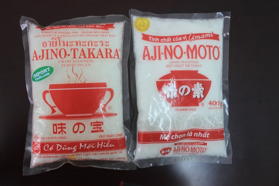 Bị kiện, Đà Nẵng hủy quyết định xử phạt doanh nghiệp 500 triệu đồng - 1 Hai mẫu nhãn hiệu của bột ngọt Ajino - Takara và Ajino-Moto