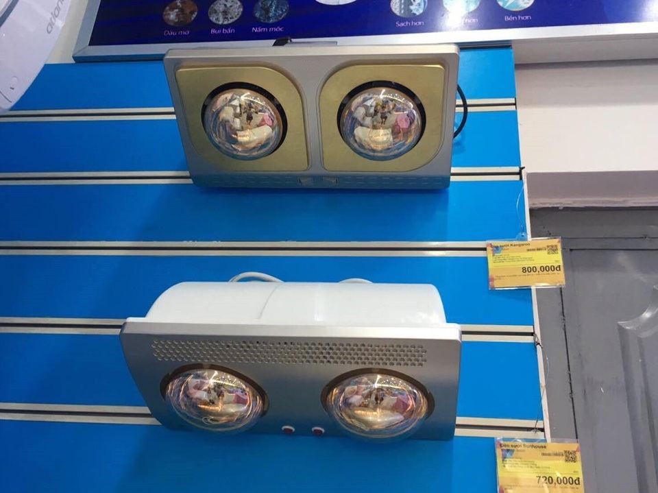 Đèn sưởi nhà tắm rất cần cho mùa đông