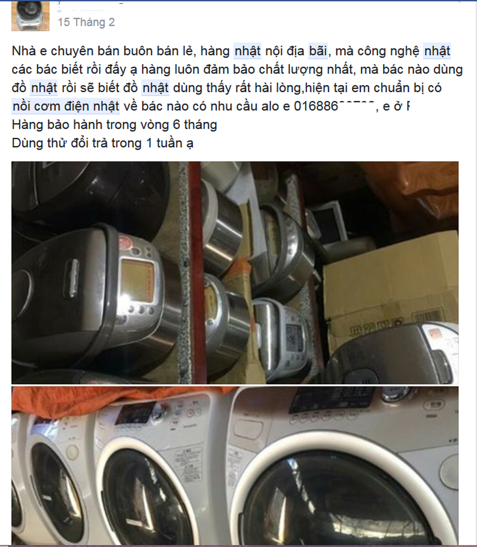 
Rao bán tràn lan trên mạng
