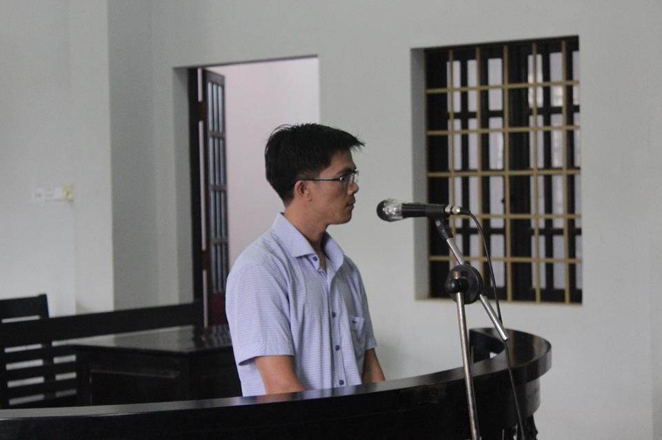 Bị cáo Y Sơn tại phiên tòa xét xử sơ thẩm