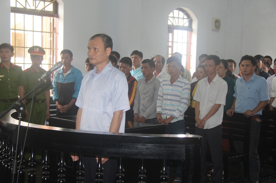 
Bị cáo Bùi Ngọc Thạch tại phiên tòa sơ thẩm
