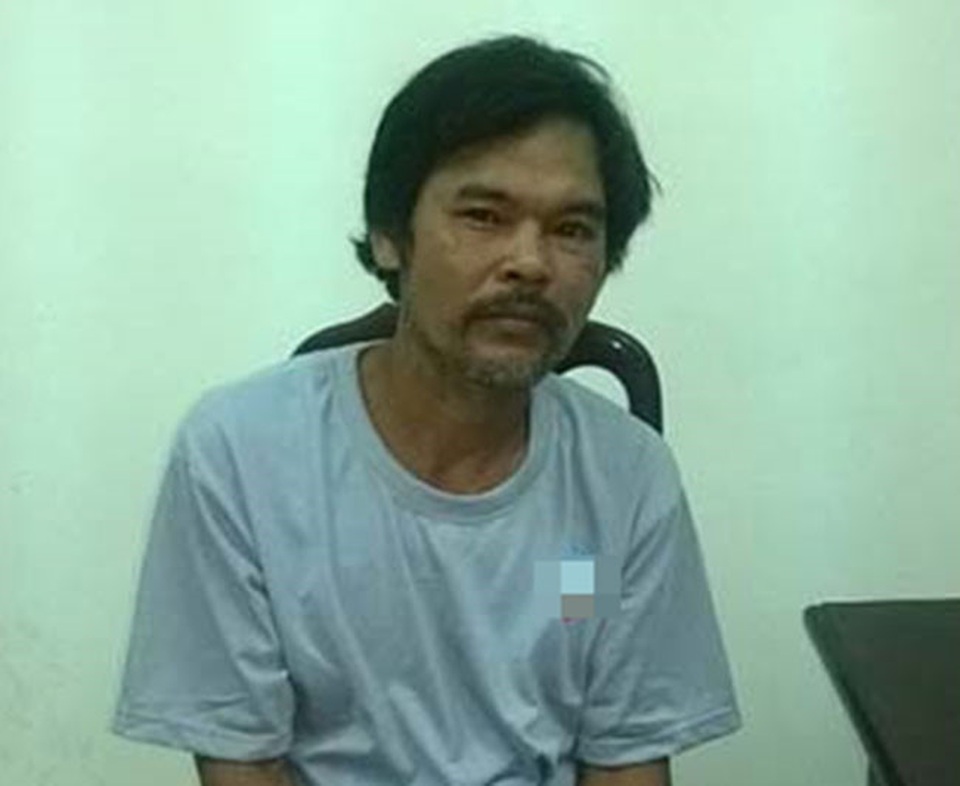 
Đối tượng Khoát tại cơ quan công an (Ảnh: cơ quan công an cung cấp)
