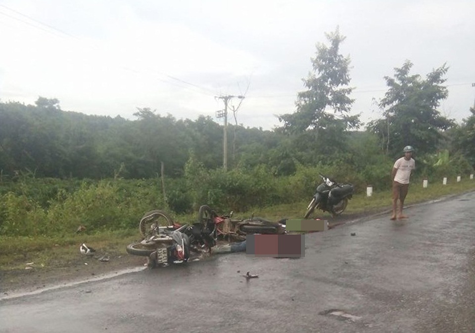 Đi thi bằng lái xe về, bị tông trực diện, cả 2 chủ xe tử vong - 1
Hiện trường vụ tai nạn
